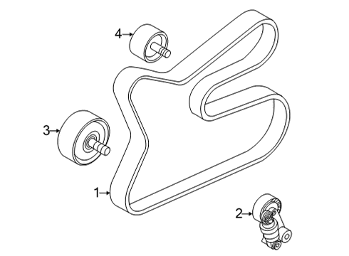 2022 Kia Carnival Belts & Pulleys PULLEY-IDLER Diagram for 252863N400