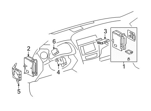 2009 Lexus IS250 Headlamps Block Assy, Instrument Panel Junction Diagram for 82730-53074