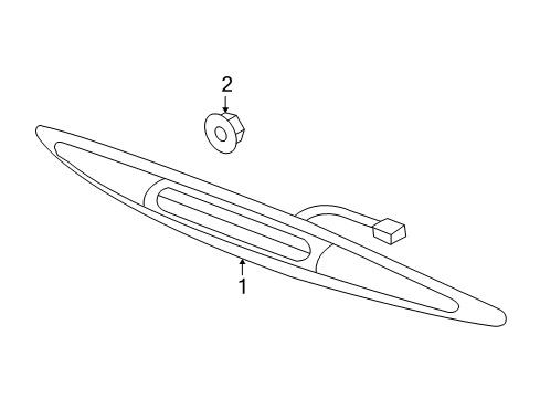 2007 Honda Accord High Mount Lamps Light Assy., High Mount Stop Diagram for 34270-SDN-A11