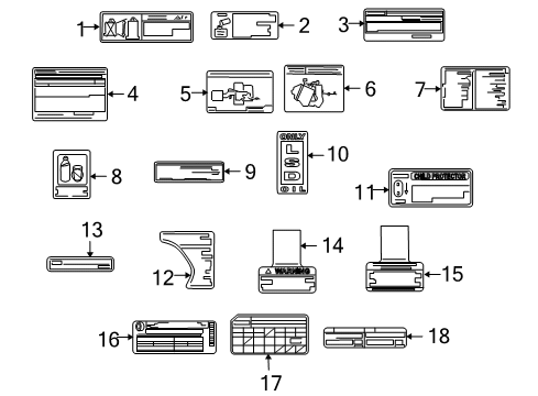 2005 Toyota Tacoma Information Labels Info Label Diagram for 36369-04040