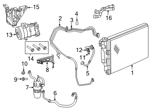 2012 Chrysler 200 Air Conditioner Hose-Heater Supply Diagram for 5058801AB