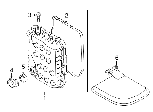 2019 Kia Sportage Automatic Transmission Valve Body Oil Filter Assembly Diagram for 46321-2F000