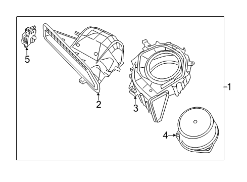 2021 Nissan Murano HVAC Case Blower Assy-Front Diagram for 27200-5AA0A