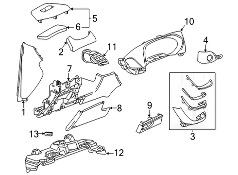 2022 Buick Envision Cluster & Switches, Instrument Panel Air Vent Grille Diagram for 39102584