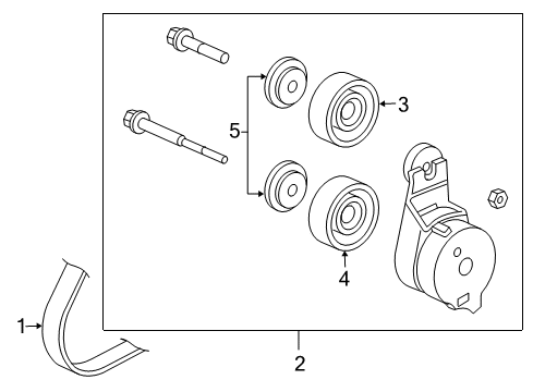 2007 Honda Accord Belts & Pulleys Tensioner Assy., Auto Diagram for 31170-RCJ-A01