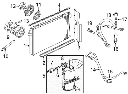 2004 Ford Crown Victoria Air Conditioner Dehydrator Diagram for 6W3Z-19C836-B