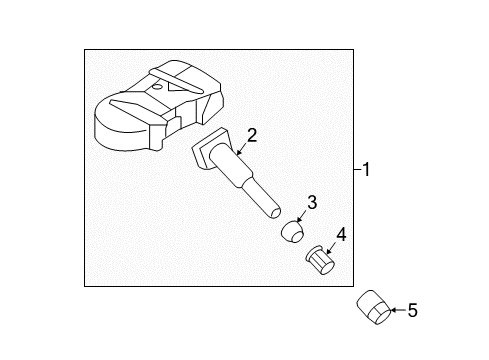 2022 Kia Niro EV Tire Pressure Monitoring VALVE-TPMS Diagram for 52940T6100