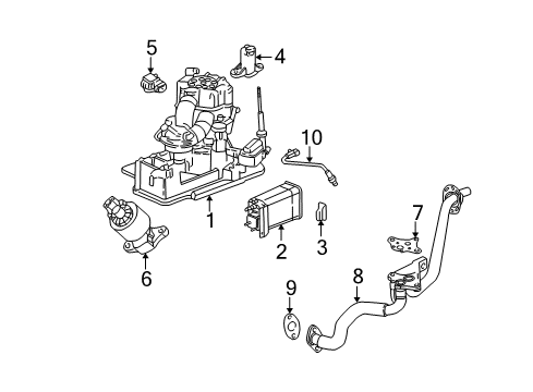2000 GMC Yukon Secondary Air Injection System EGR Pipe Diagram for 12569076