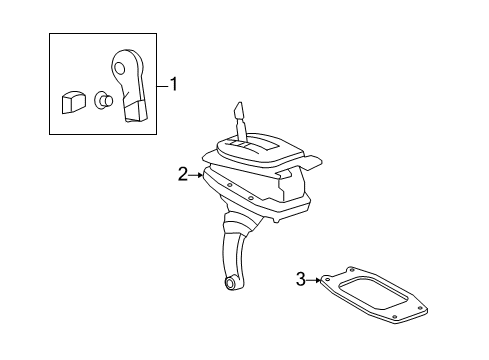 2014 Chevrolet Camaro Automatic Transmission Shift Knob Diagram for 92213917