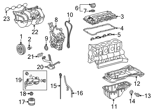 2010 Toyota 4Runner Intake Manifold Filter Housing Diagram for 15609-75070