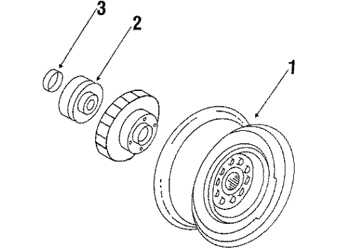 1984 Oldsmobile Omega Wheels Wheel Disc Emblem Diagram for 559856