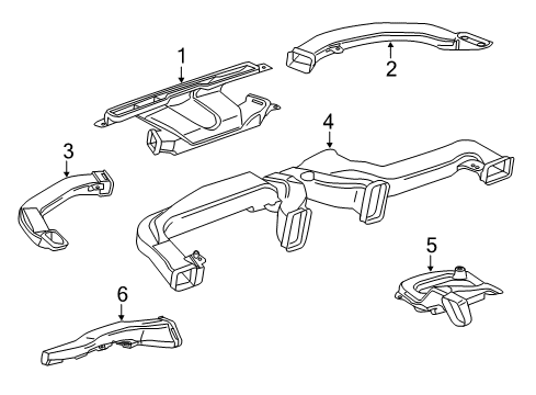 2013 Chevrolet Volt Ducts Defroster Duct Diagram for 20945793