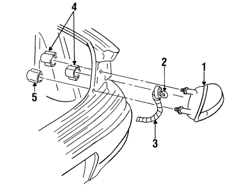 1996 Chevrolet Monte Carlo Tail Lamps Lamp Asm, Tail Diagram for 5978583