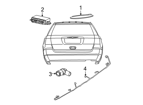 2009 Dodge Durango Parking Aid Sensor-Park Assist Diagram for 1AF63S3XAA