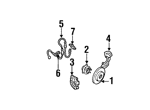 1986 Cadillac DeVille Anti-Lock Brakes Relay Asm, Electronic Brake Control Diagram for 25525848