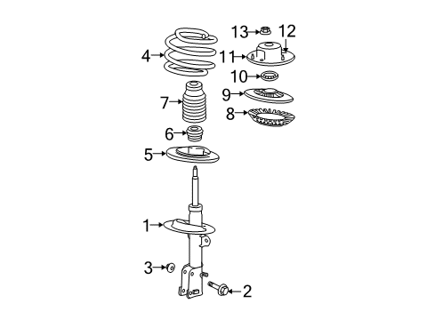 2004 Chrysler Pacifica Struts & Components - Front Front Suspension-Spring Diagram for 4862007AB