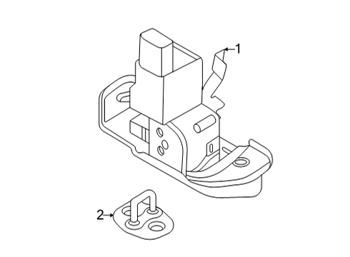 2021 Kia Seltos Lift Gate Trunk Gate Latch Assembly Diagram for 81800Q5000