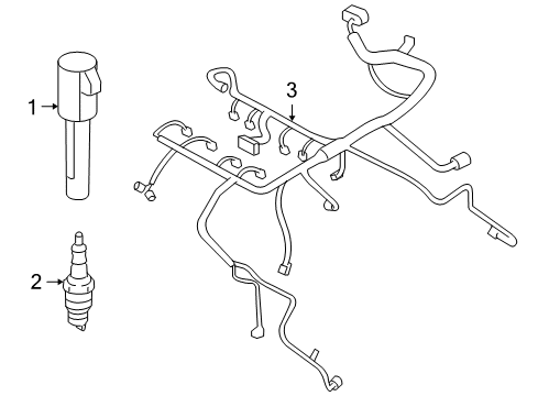 2005 Ford Escape Ignition System Wire Harness Diagram for 5M6Z-9D930-BA