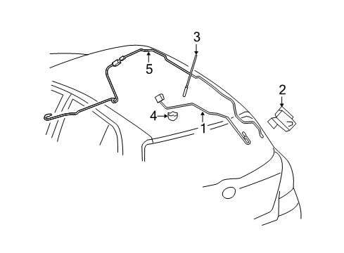 2018 Toyota Yaris Antenna & Radio Antenna Diagram for 86300-52520