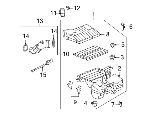 2007 Saturn Sky Air Intake Tube Asm-Pcv Diagram for 12598298