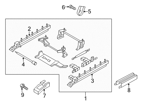 2003 Infiniti M45 Power Seats Screw Diagram for 08340-5122A