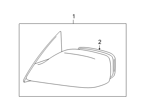 2008 Toyota Avalon Outside Mirrors Mirror Glass Diagram for 87902-AC010