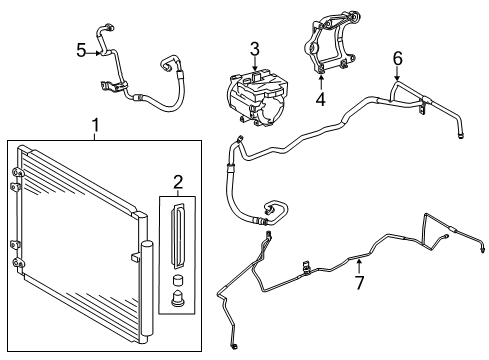 2018 Toyota Highlander Air Conditioner Condenser Diagram for 88460-48190