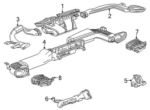 2021 Buick Encore GX Ducts Air Outlet Diagram for 42745990