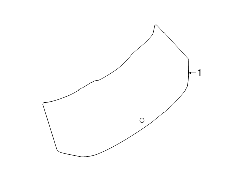 2017 Nissan Rogue Lift Gate - Glass & Hardware Glass-Back Door Window Diagram for 90300-4BA0A