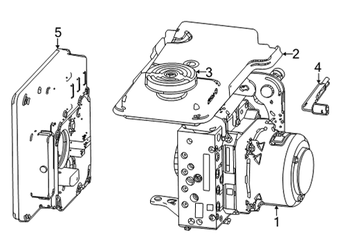 2021 Jeep Grand Cherokee L ABS Components BRAKE MASTER CYLINDER Diagram for 68544628AA