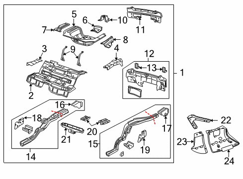2006 Pontiac GTO Rear Body - Floor & Rails Panel-Rear Compartment Floor.. Diagram for 92160198