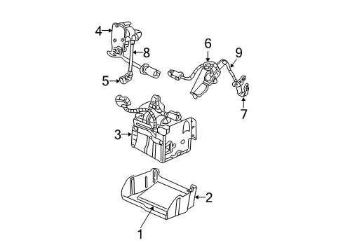 2003 GMC Yukon XL 1500 Ride Control Sensor, Electronic Suspension Front Position Diagram for 22175444