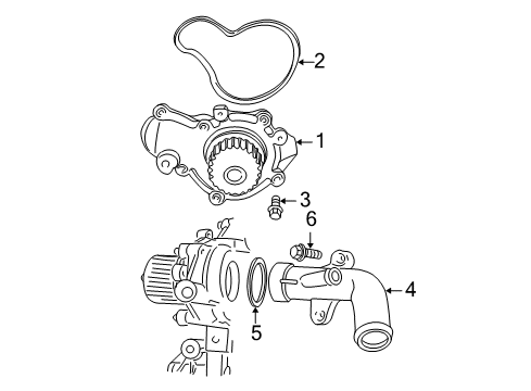 2004 Dodge Neon Water Pump Tube-Water Inlet Diagram for 4777171AB