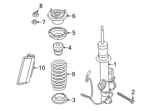 2014 BMW 650i Struts & Components - Rear Rear Coil Spring Diagram for 33536851237