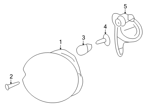 2009 Pontiac Solstice Fog Lamps Park/Turn Lamp Diagram for 15821418