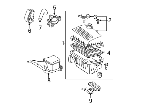 2007 Toyota Camry Powertrain Control Hose Diagram for 17881-0H090