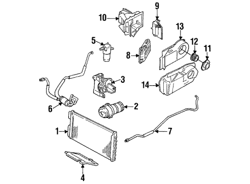 1991 Oldsmobile 98 A/C Condenser, Compressor & Lines Pressure Switch Kit Diagram for 3041596