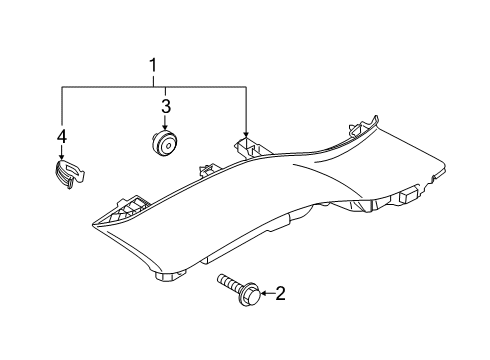 2021 Hyundai Venue Interior Trim - Quarter Panels Trim Assembly-RR Pillar RH Diagram for 85860-K2000-MMH