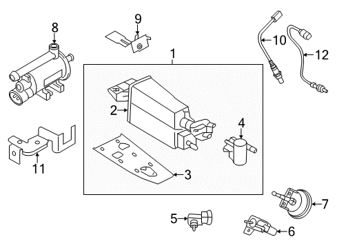 2013 Kia Optima Powertrain Control Valve-Solenoid Diagram for 28324-2G700