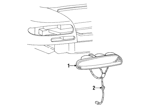 1993 Dodge Viper Tail Lamps Lamp-Upper Tail, Stop, S/MKR, Re Diagram for 4642103