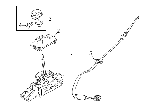 2019 Ford F-150 Gear Shift Control - AT Shift Knob Diagram for JL3Z-7213-BB