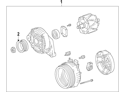 2015 Toyota Camry Alternator Alternator Diagram for 27060-0V170