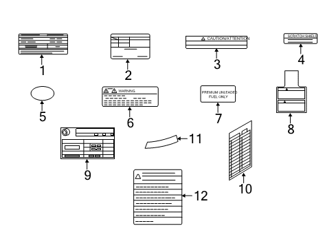 2018 Infiniti Q70 Information Labels Label-Fuse Block Diagram for 24313-4AN0A