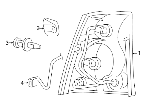 2006 Chrysler Pacifica Tail Lamps Lamp-Tail Stop Turn SIDEMARKER Diagram for 5103331AB