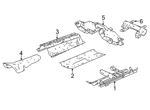 2022 Acura TLX Floor & Rails INSULATOR Diagram for 74271-TGV-A00