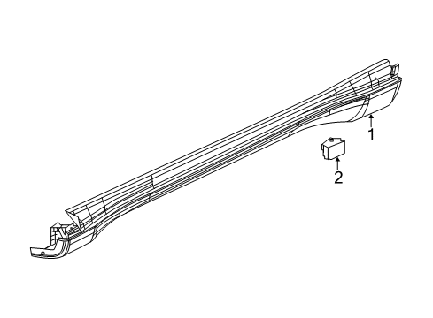 2022 Jeep Compass Exterior Trim - Pillars Molding-SILL Diagram for 5UP22RXFAB