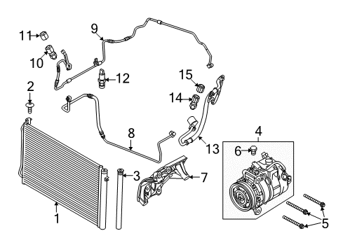 2008 BMW 335i Air Conditioner Relief Valve Diagram for 64526910463