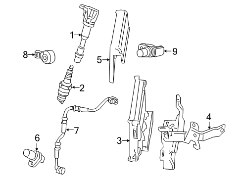 2012 Honda Civic Powertrain Control Sub-Harness, Crank Sensor Diagram for 32113-RBJ-010