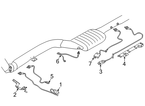 2018 BMW 540d xDrive Emission Components Nox Sensor Diagram for 13628580410