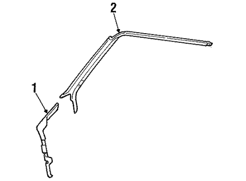 1993 Chevrolet Lumina Interior Trim - Roof MOLDING, Windshield Garnish Molding Diagram for 10171404